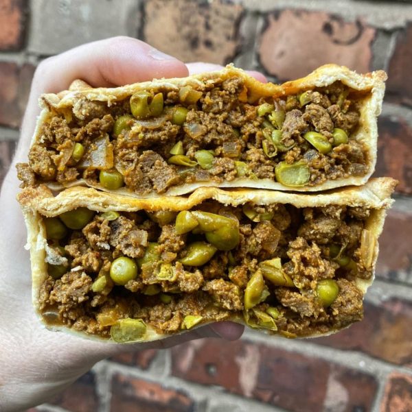 Spicy Keema Pie with Poppadom Dust
